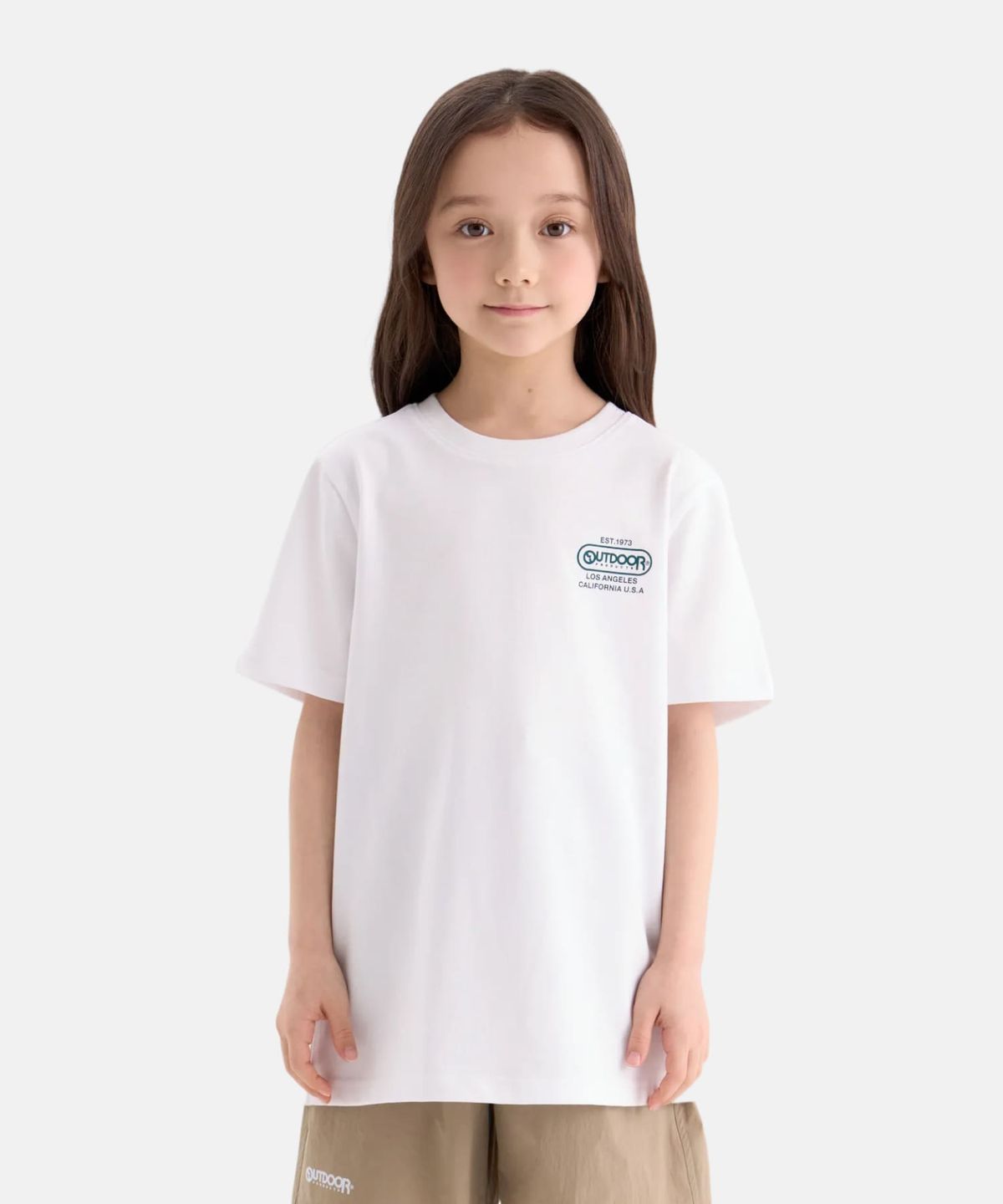 아웃도어 프로덕츠 키즈(OUTDOOR PRODUCTS KIDS) 에센셜 아웃도어 반팔티셔츠 (오프 화이트) OD262ISS03_OWH