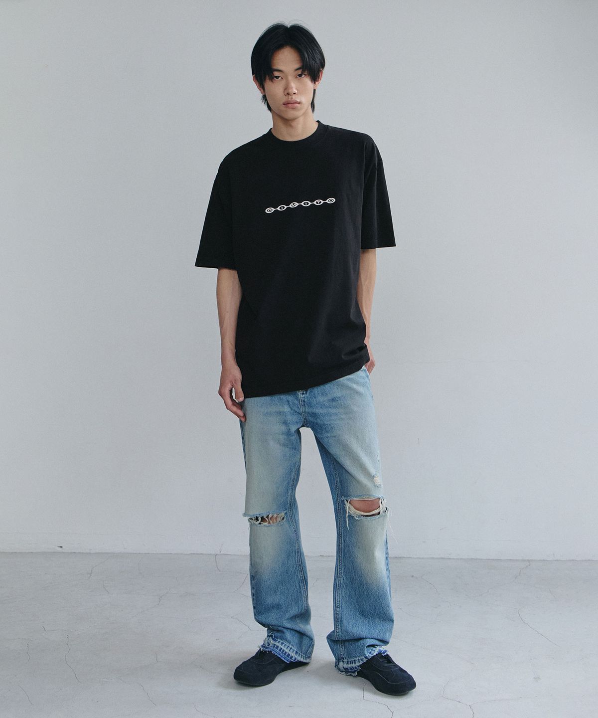 디미토(DIMITO) DIVISION LOGO SSV GD 6.5OZ TEE BLACK