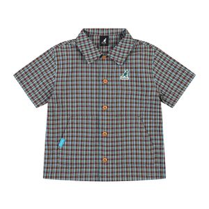 시어서커 체크 숏 슬리브 셔츠 SB 0221 브라운