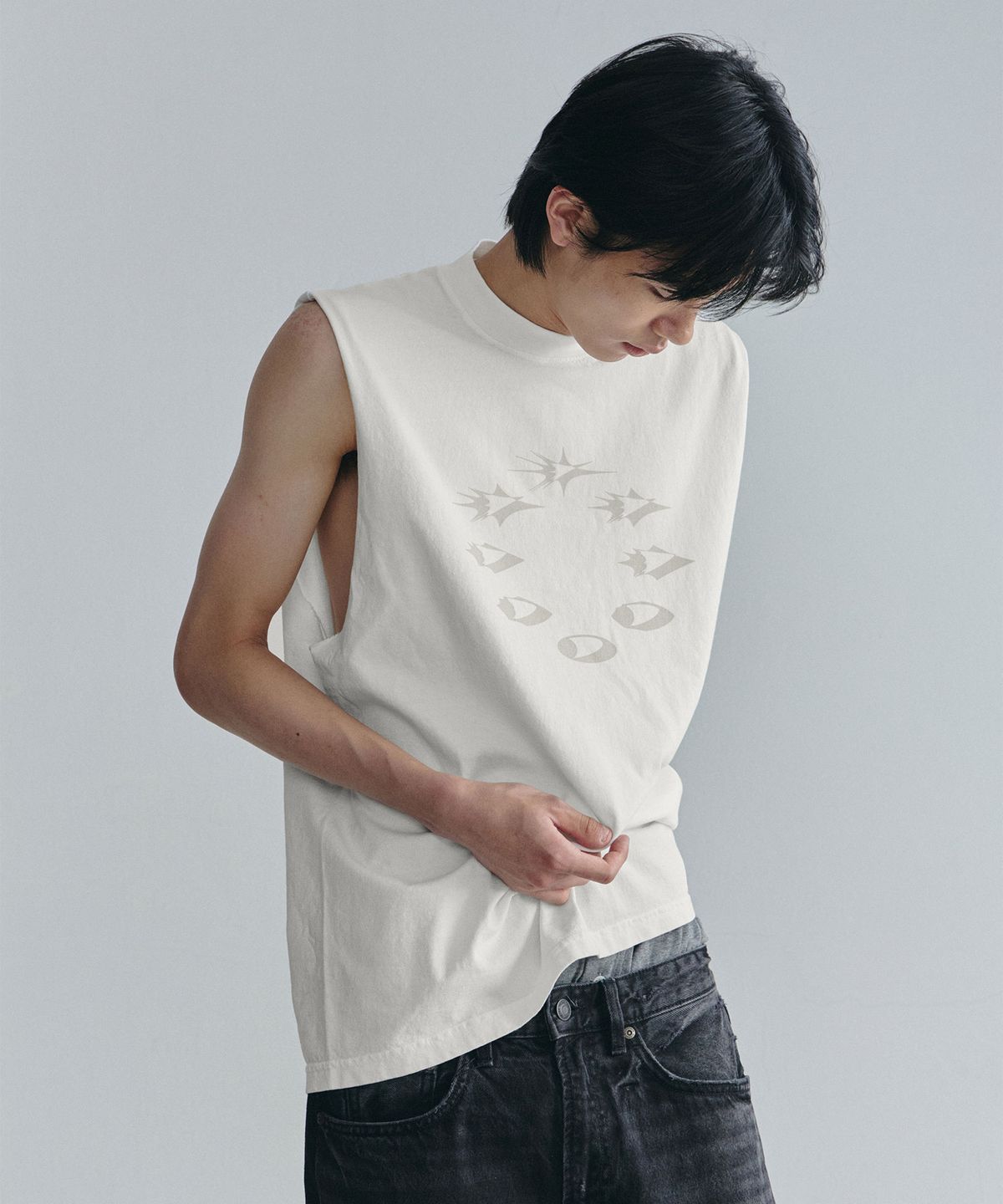 디미토(DIMITO) D-AXIS CYCLE GD 6.5OZ SLEEVELESS OFF WHITE