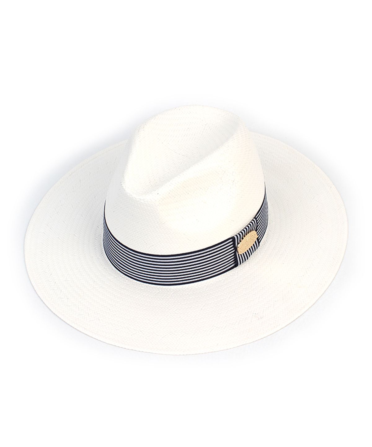 유니버셜 케미스트리(UNIVERSAL CHEMISTRY) Stripe Line White Long Fedora 파나마햇