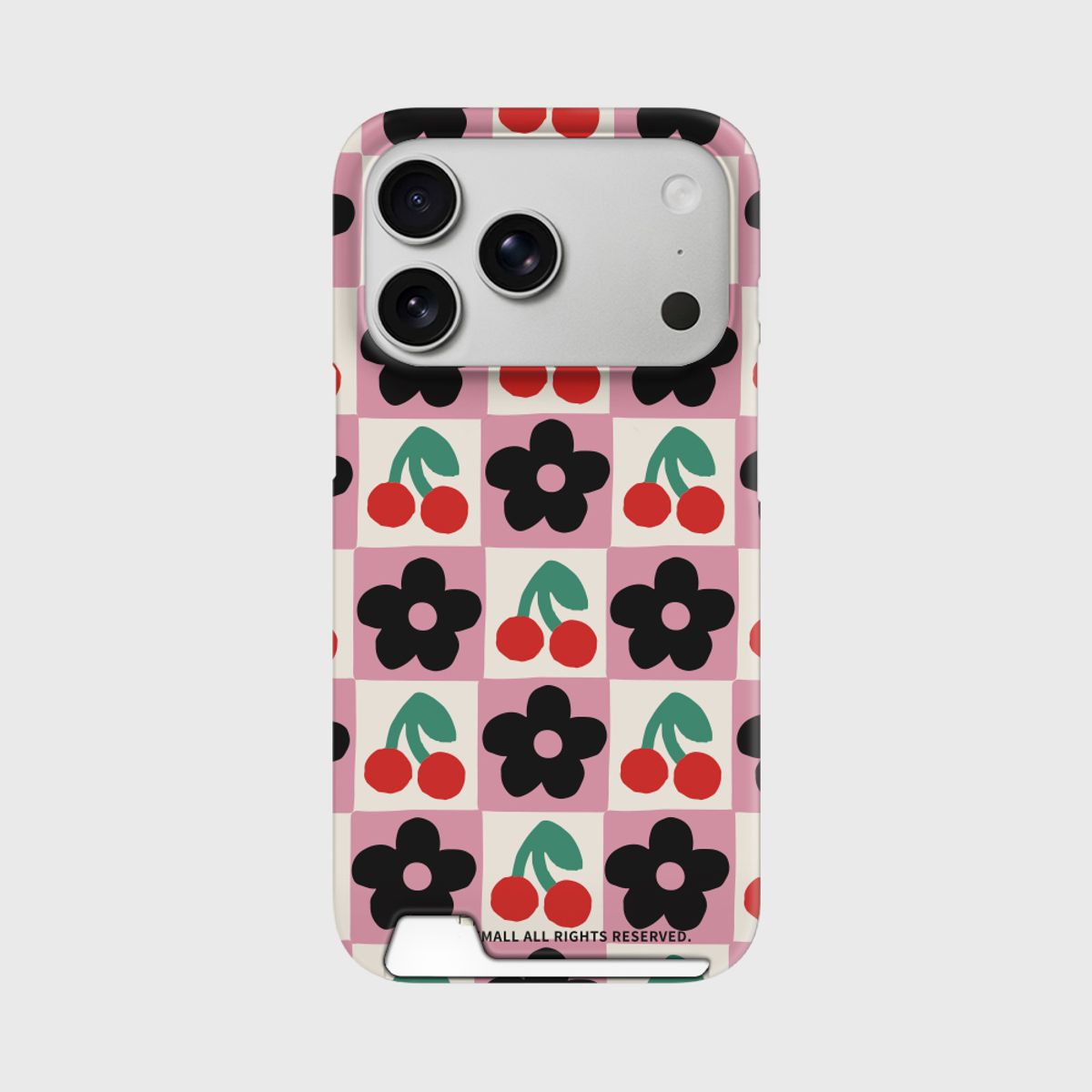 더나인몰(THE NINEMALL) cherry flower checkerboard [카드수납 폰케이스]