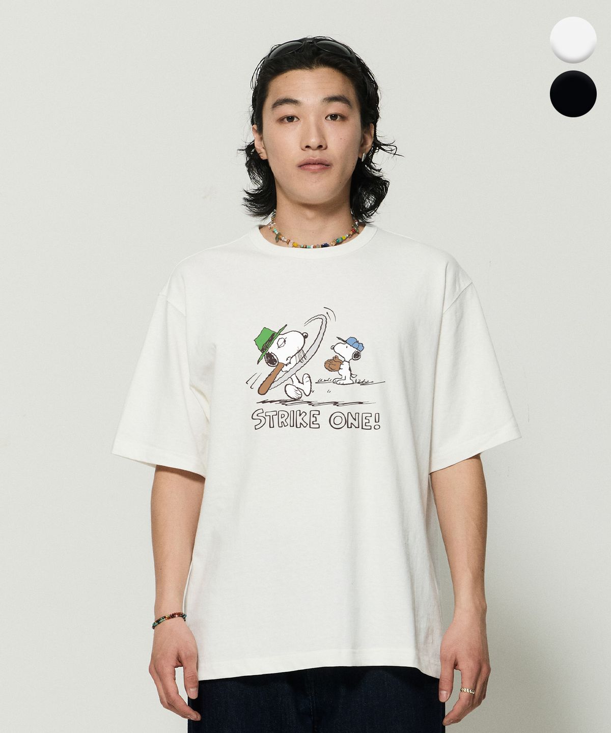 디스커스 애슬레틱(DISCUS ATHLETIC) 스누피와 형제들 베이스볼 티셔츠