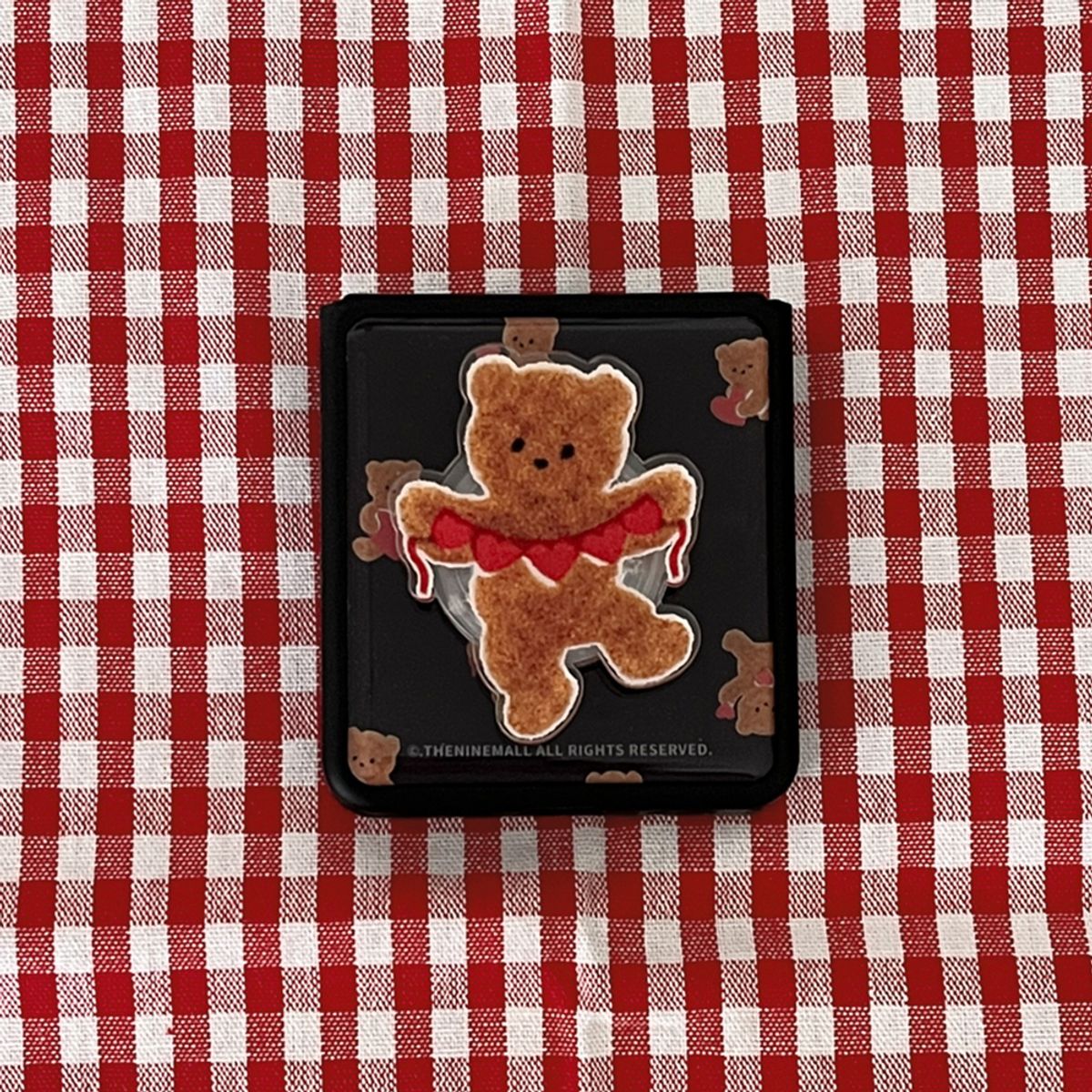더나인몰(THE NINEMALL) stamp gummy Z플립 블랙 에폭시 범퍼케이스