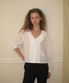 Wave frill blouse - Ivory