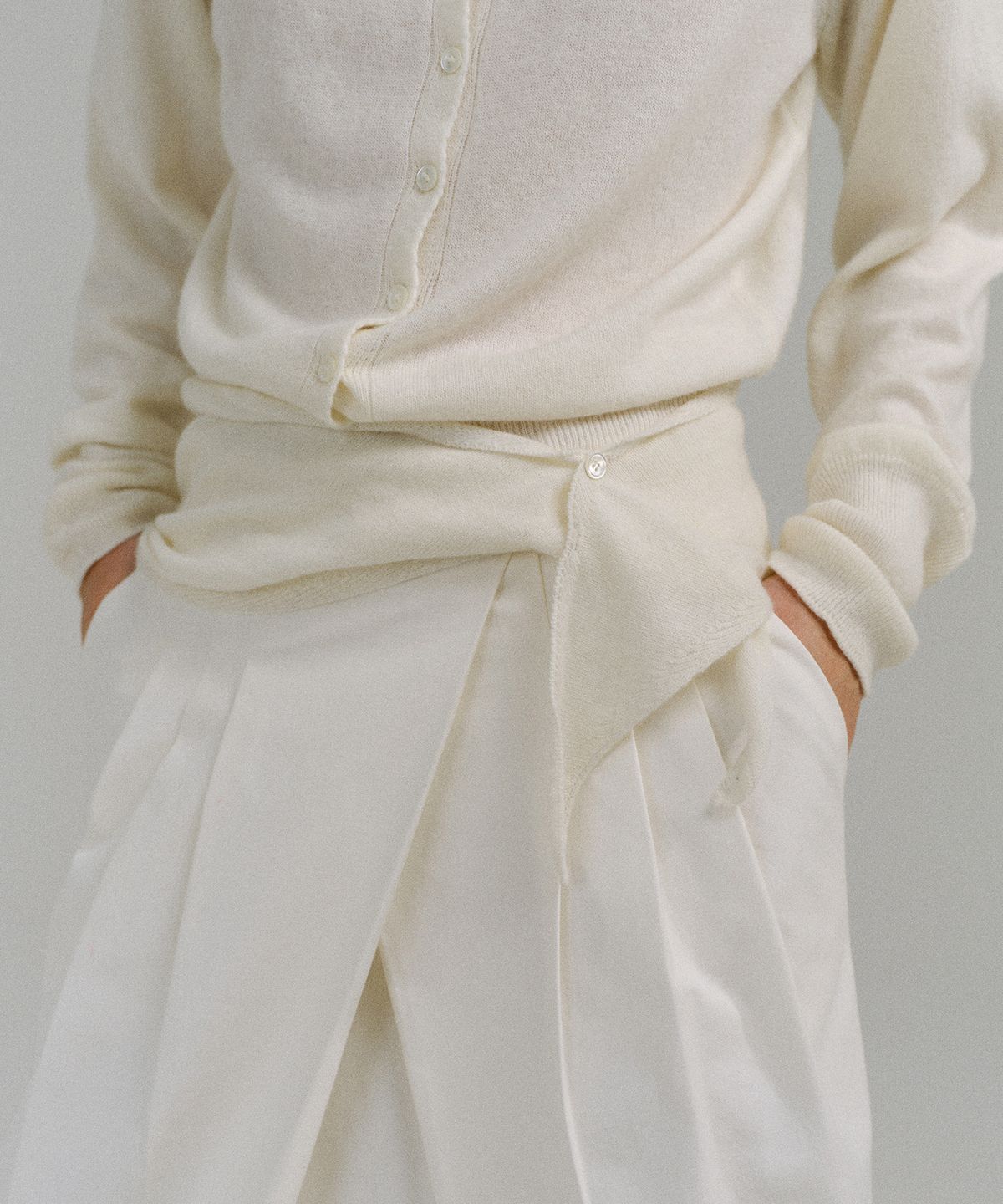 아우브아워(AUBOUR) knit button scarf (11color)