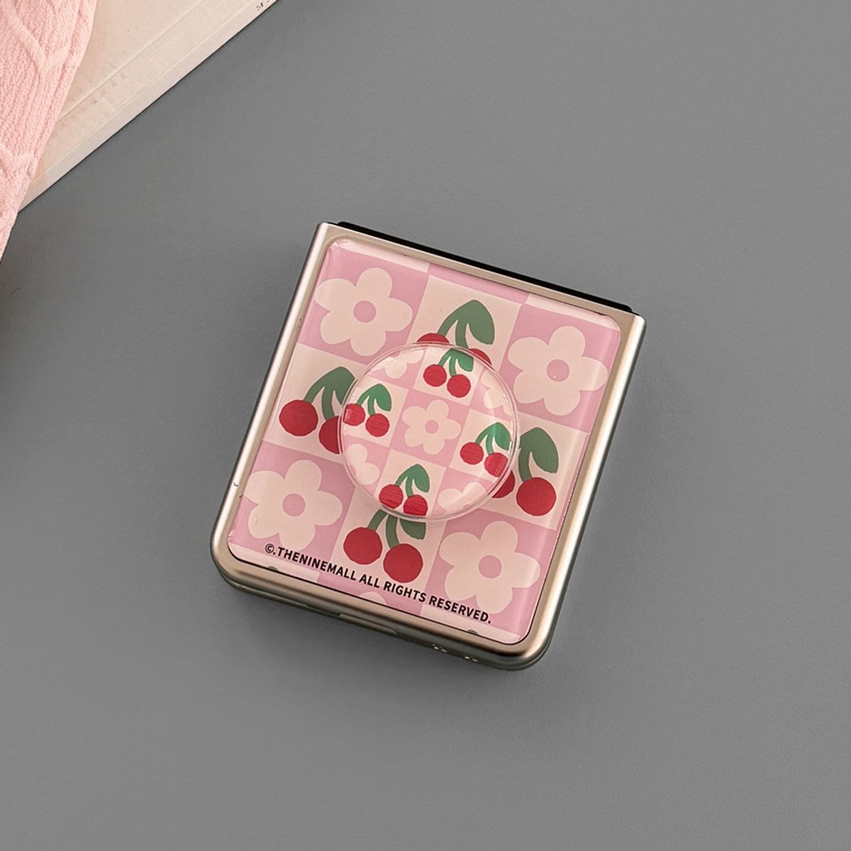 더나인몰(THE NINEMALL) [에폭시톡] cherry flower checkerboard