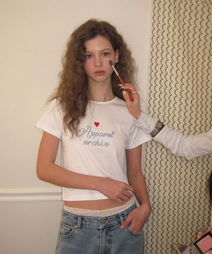 Sophi heart logo tee - Ivory
