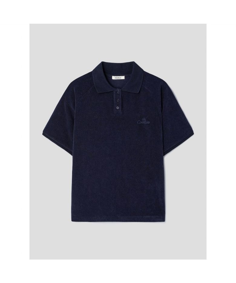Terry Polo Top  Navy (TA5742A02R)