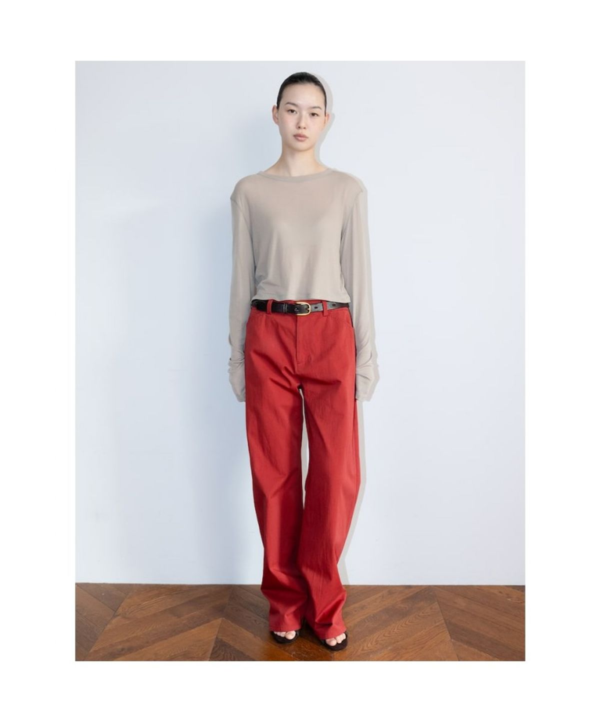 디애퍼처(THE APERTURE) Aperture Classic Crop Tshirt  Beige (TA6241A06A)