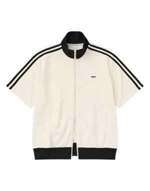 클래식 NY 반팔 트랙 탑 크림