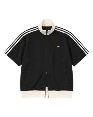 클래식 NY 반팔 트랙 탑 블랙