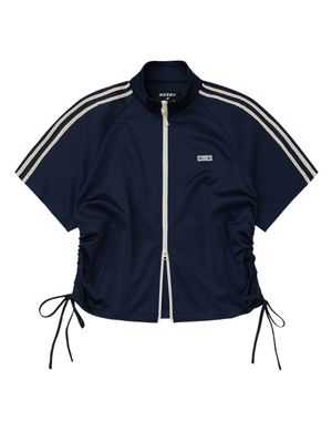 레이스 반팔 트랙 탑 네이비