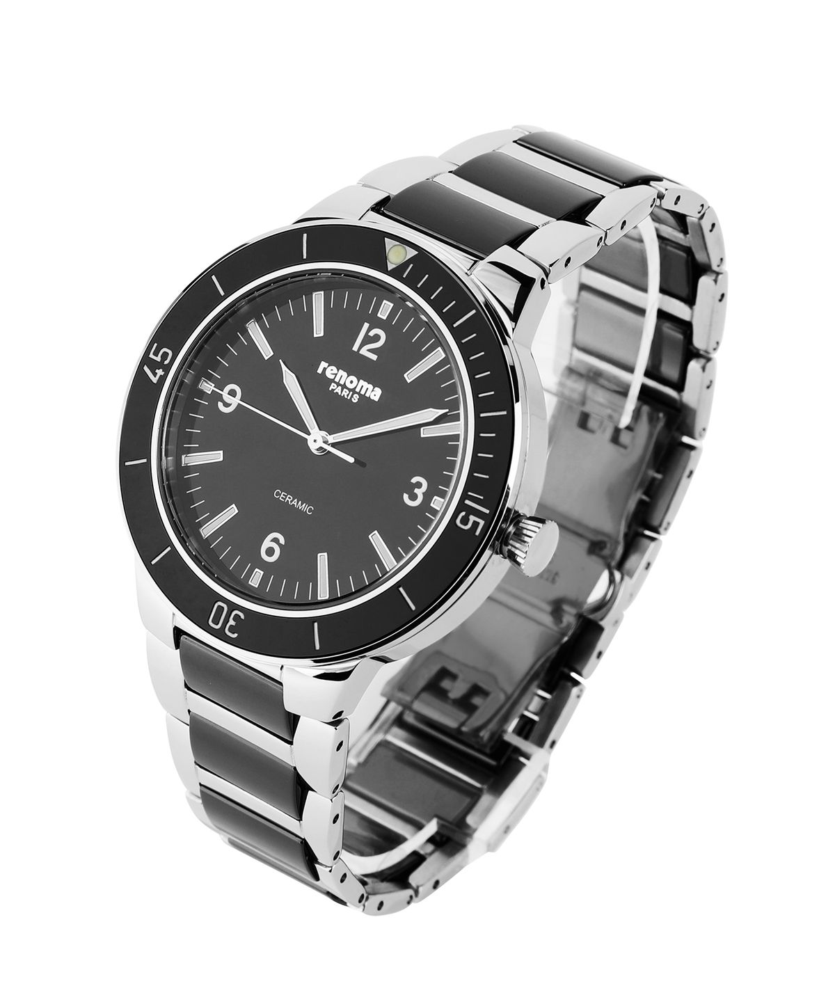 레노마 시계(RENOMA WATCH) 세라믹 루미너스 블랙 남성시계 RE405