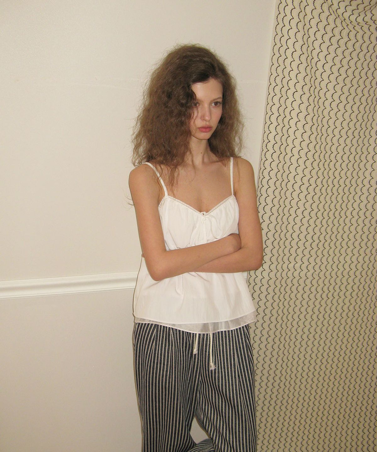 어패럴아카이브(APPAREL ARCHIVE) Sabrina ribbon lace blouse - Ivory