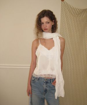 Cremie lace satin bustier - Cream