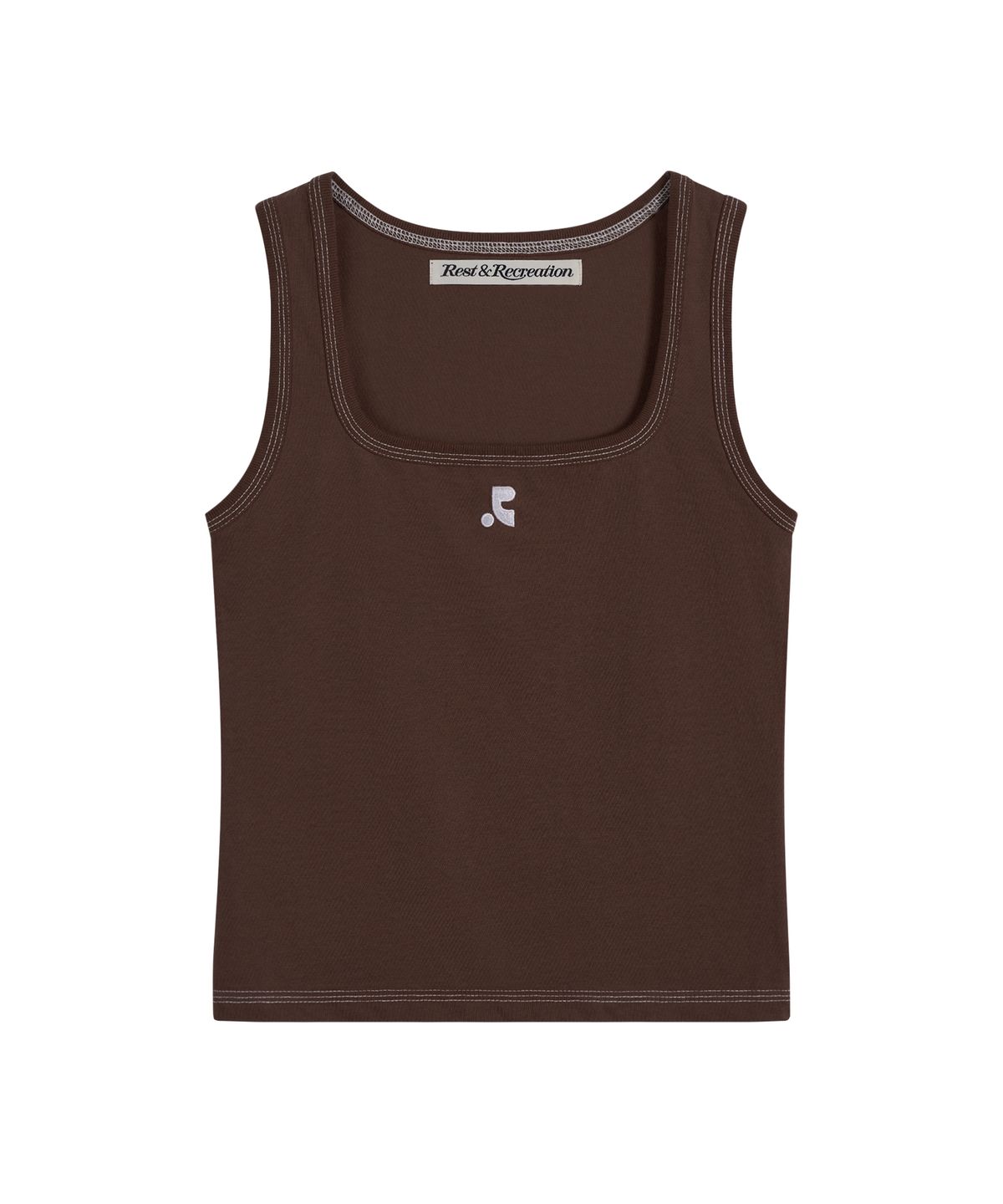 레스트앤레크레이션(REST&RECREATION) COLORATION STITCH SLEEVELESS - BROWN