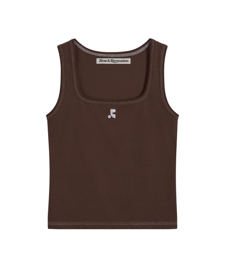COLORATION STITCH SLEEVELESS - BROWN