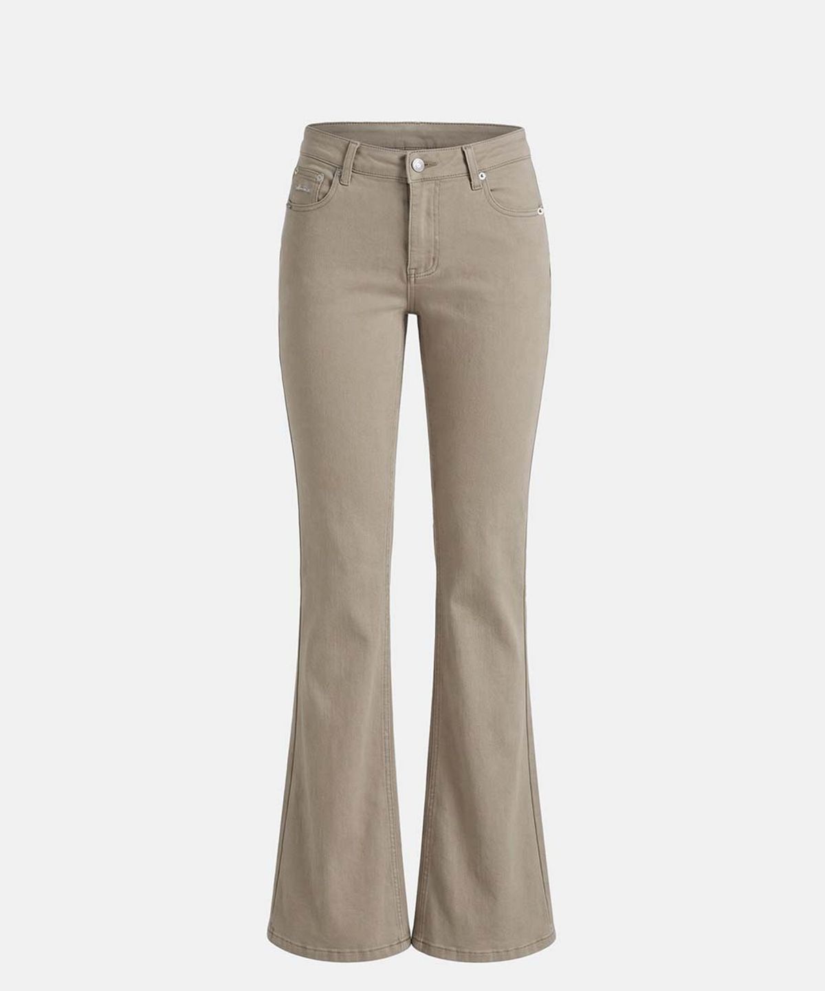 배드블러드(BADBLOOD) 702 Low-Rise Bootcut Pants - Beige