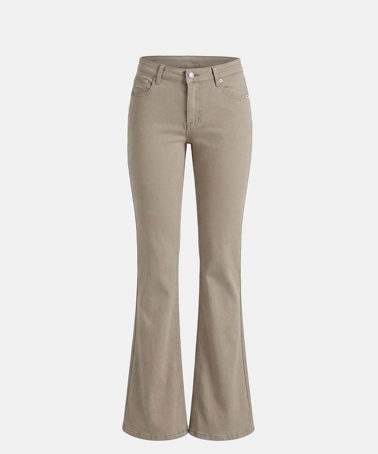702 Low-Rise Bootcut Pants - Beige