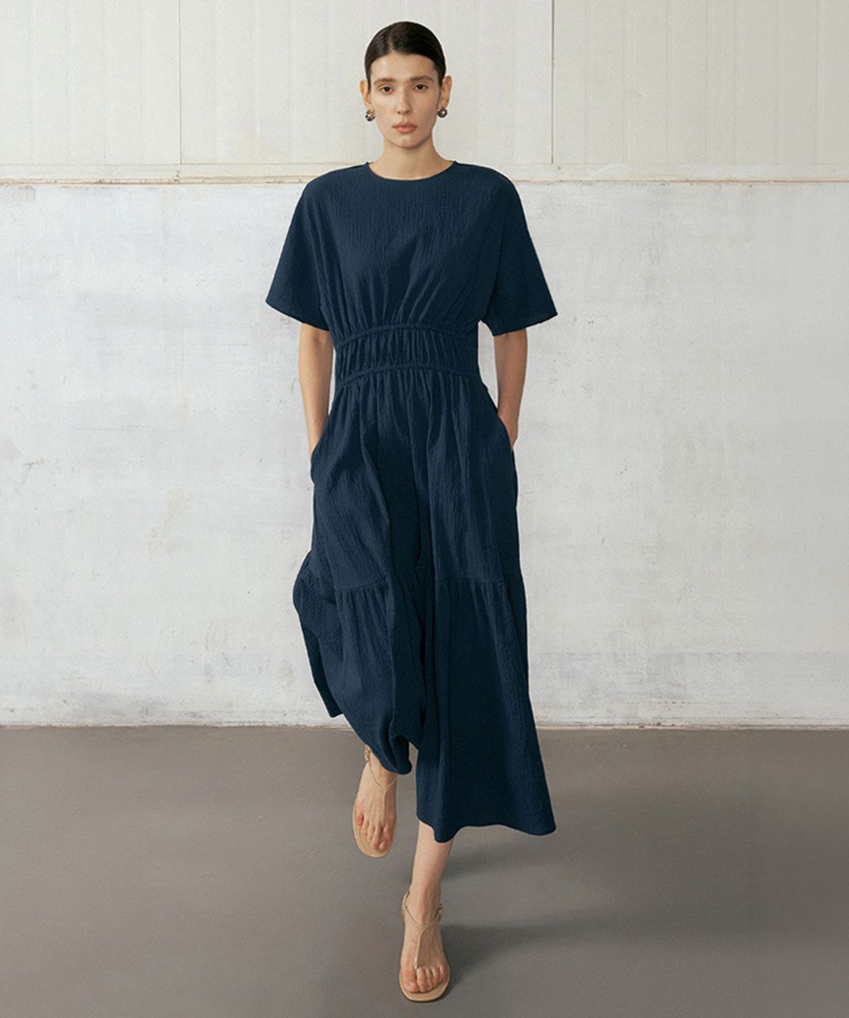 바니스뉴욕(BARNEYS NEWYORK) 루나 시어서커 원피스 네이비