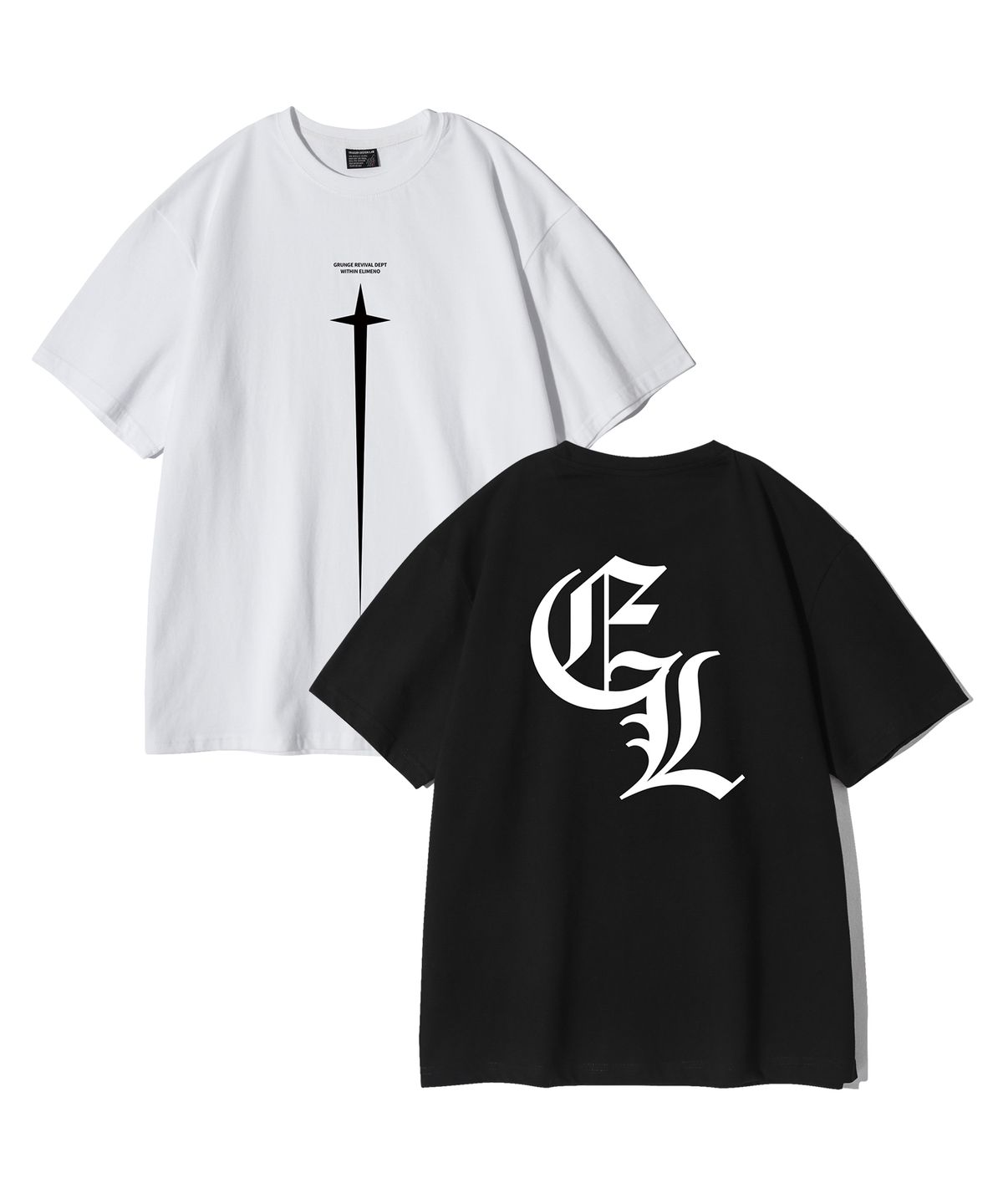 엘리메노(ELIMENO) [SET] EL 사일런트 이엘 반팔티셔츠 2종 패키지