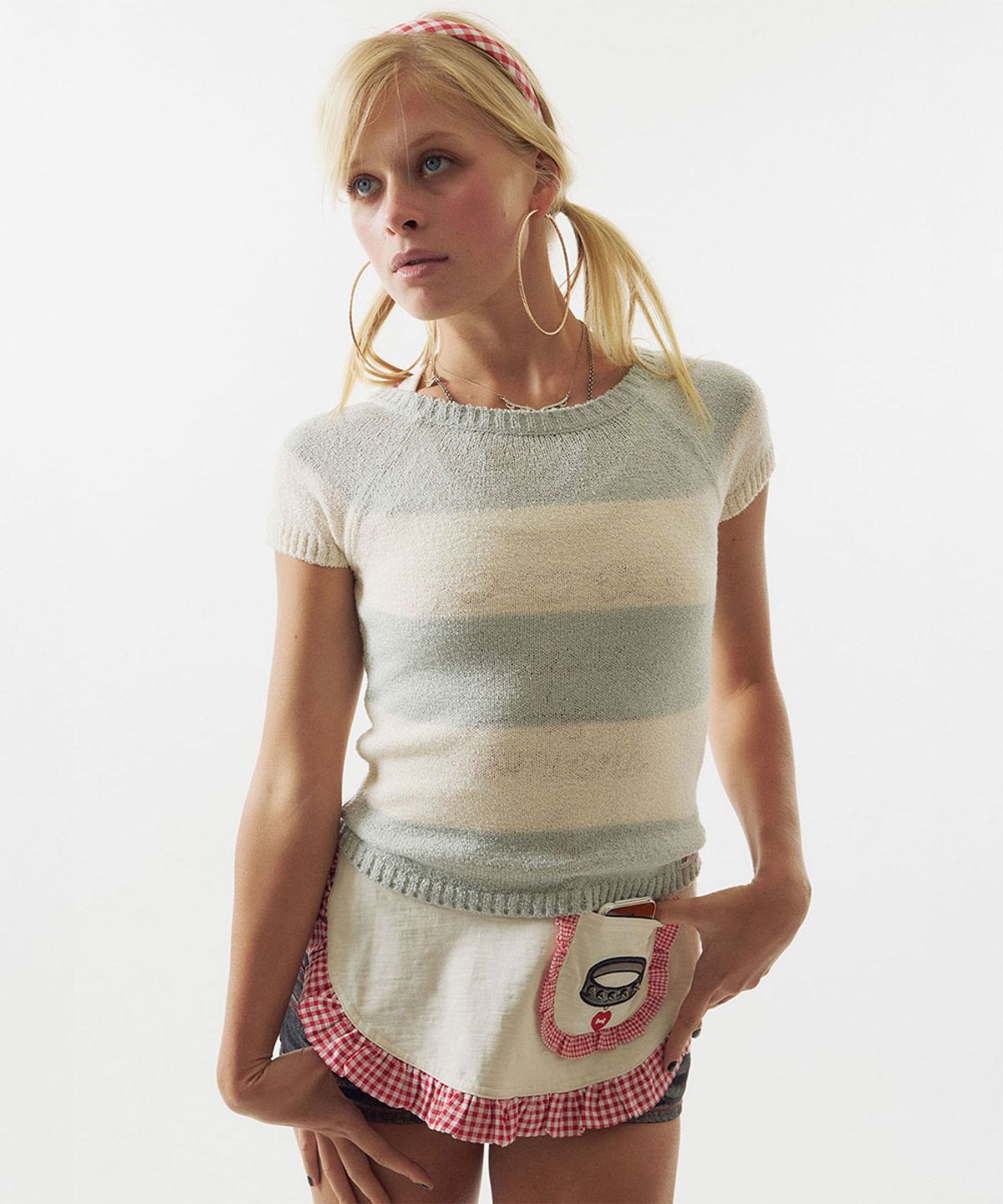 스컬프터(SCULPTOR) Summer Knit Top Stripe