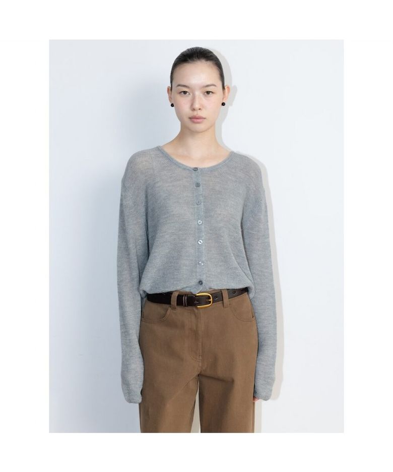 Sheer Loose Cardigan  Grey (TA625AA013)