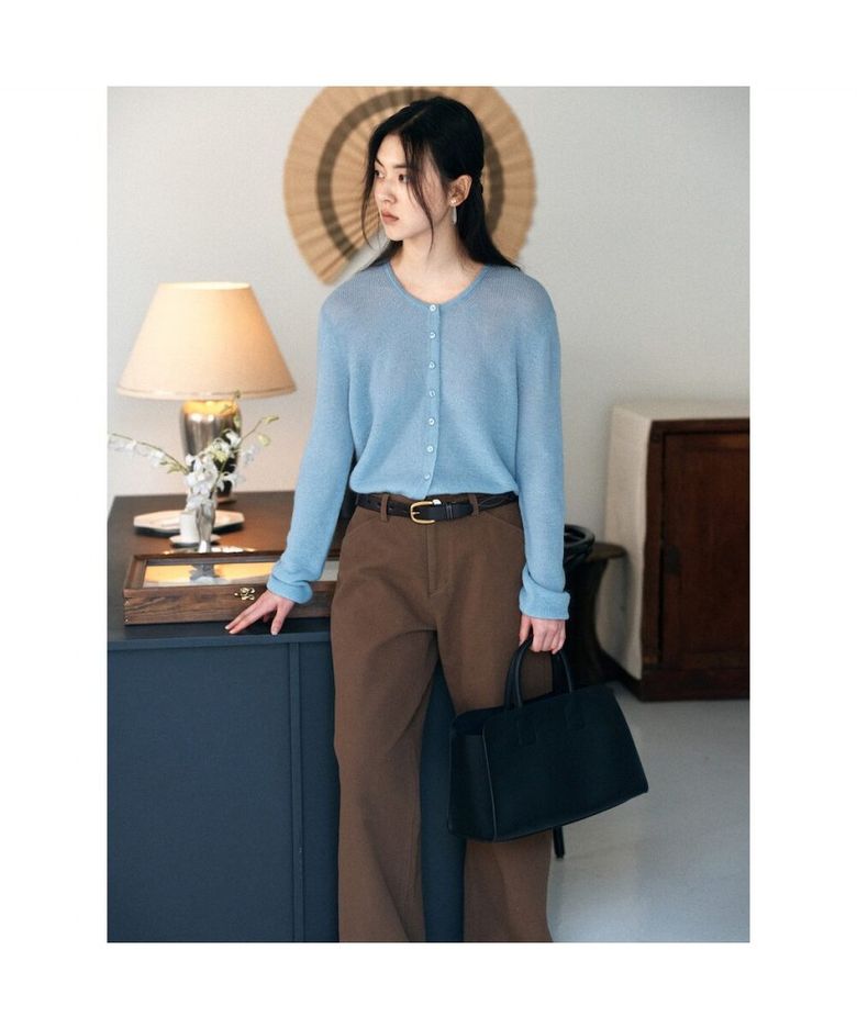 Sheer Loose Cardigan  Sky Blue (TA625AA01Q)