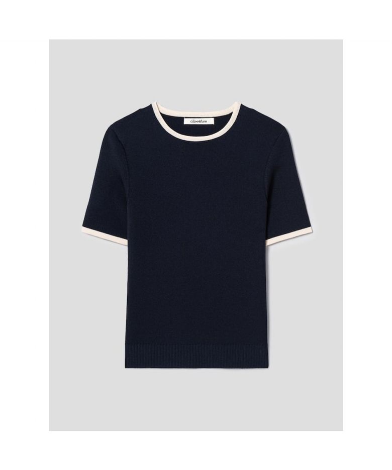 Damian Knit Top  Navy (TA5751A05R)