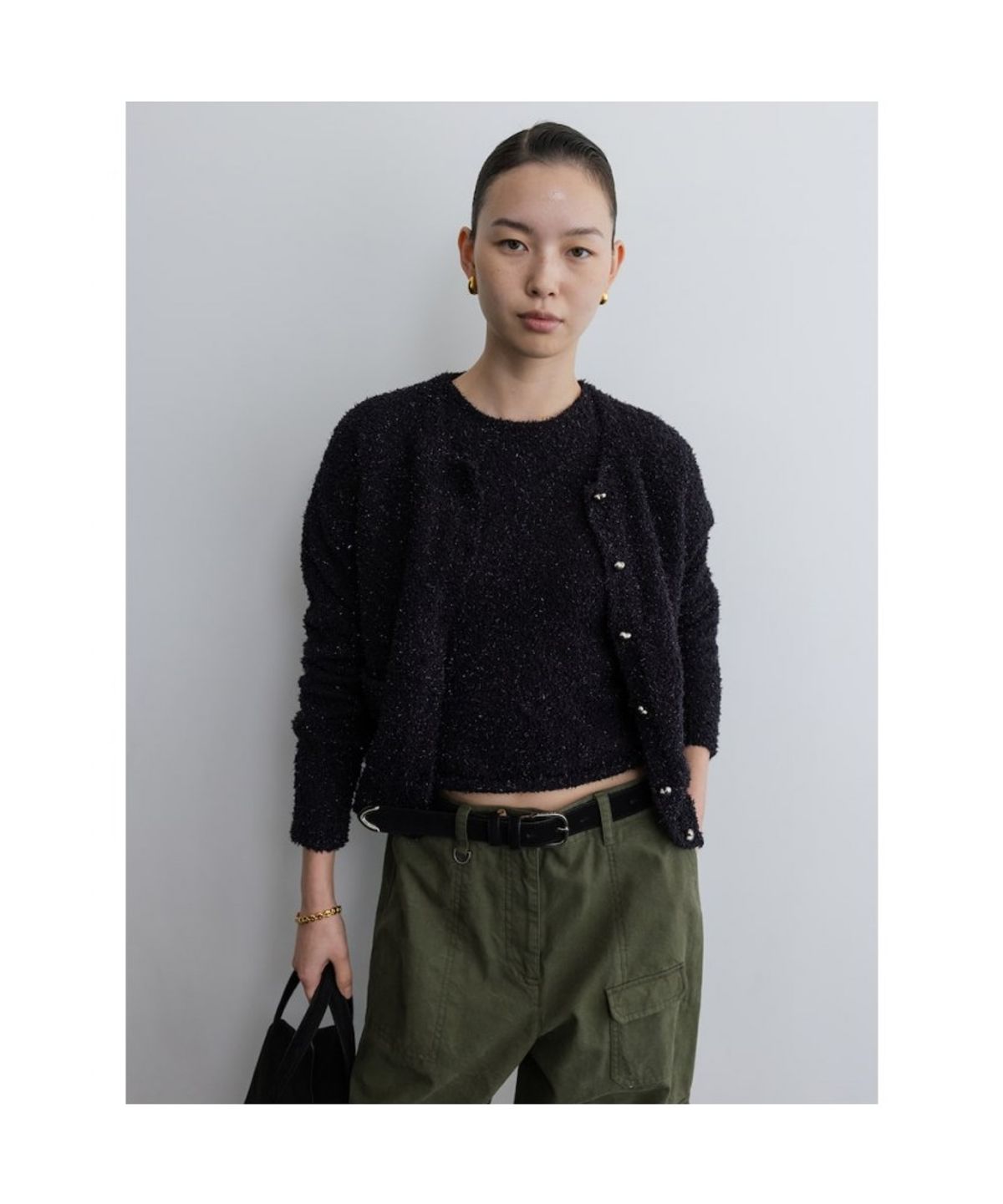 디애퍼처(THE APERTURE) Disco Knit Top  Navy (TA5751A04R)