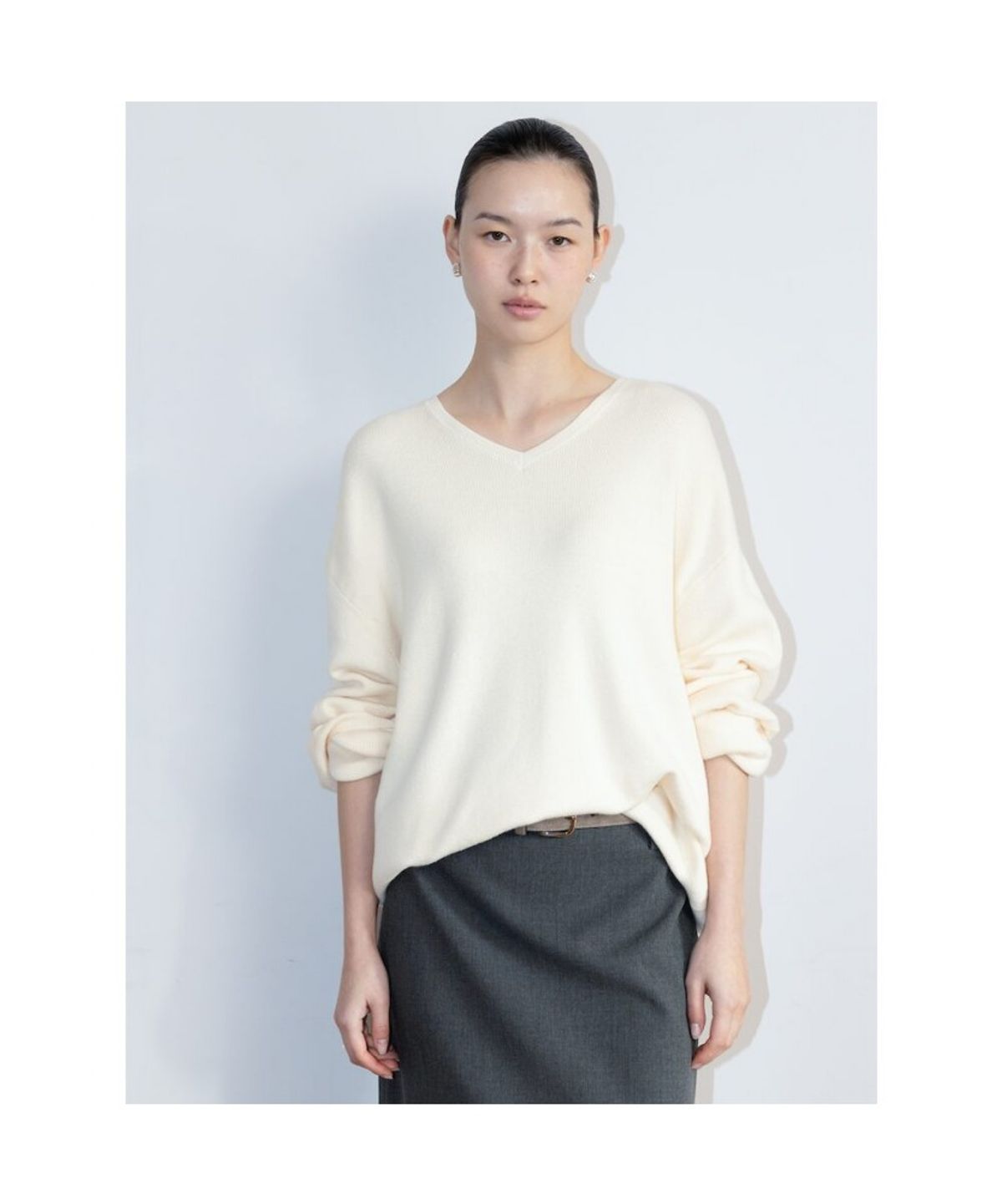 디애퍼처(THE APERTURE) Aperture Boxy Knit Top  Ivory (TA6251A040)