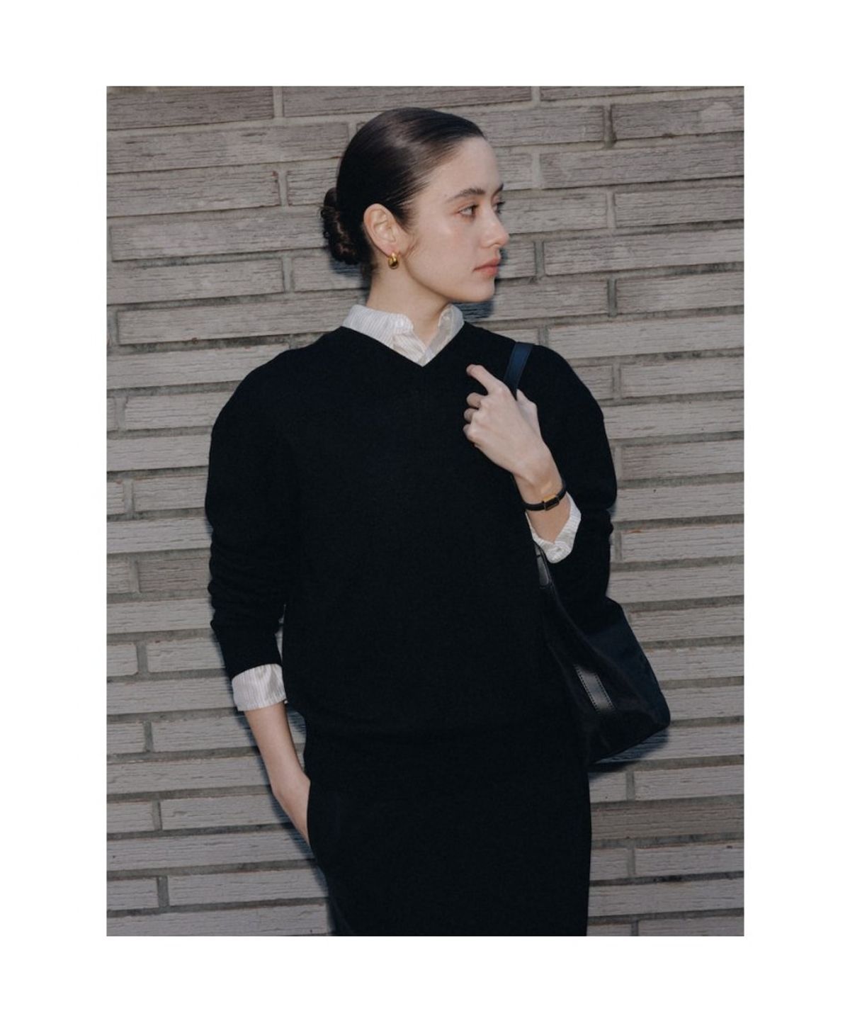 디애퍼처(THE APERTURE) Spring Mac Sweater  Black (TA6251A02R)
