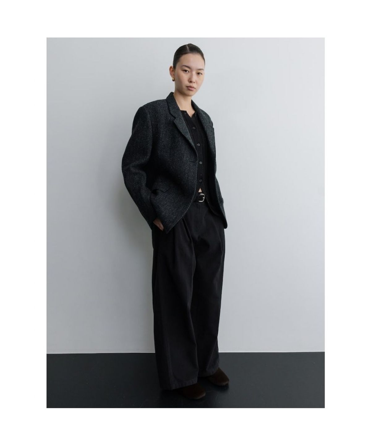 디애퍼처(THE APERTURE) Harris Grandfather Jacket  Ash (TA5X11A024)