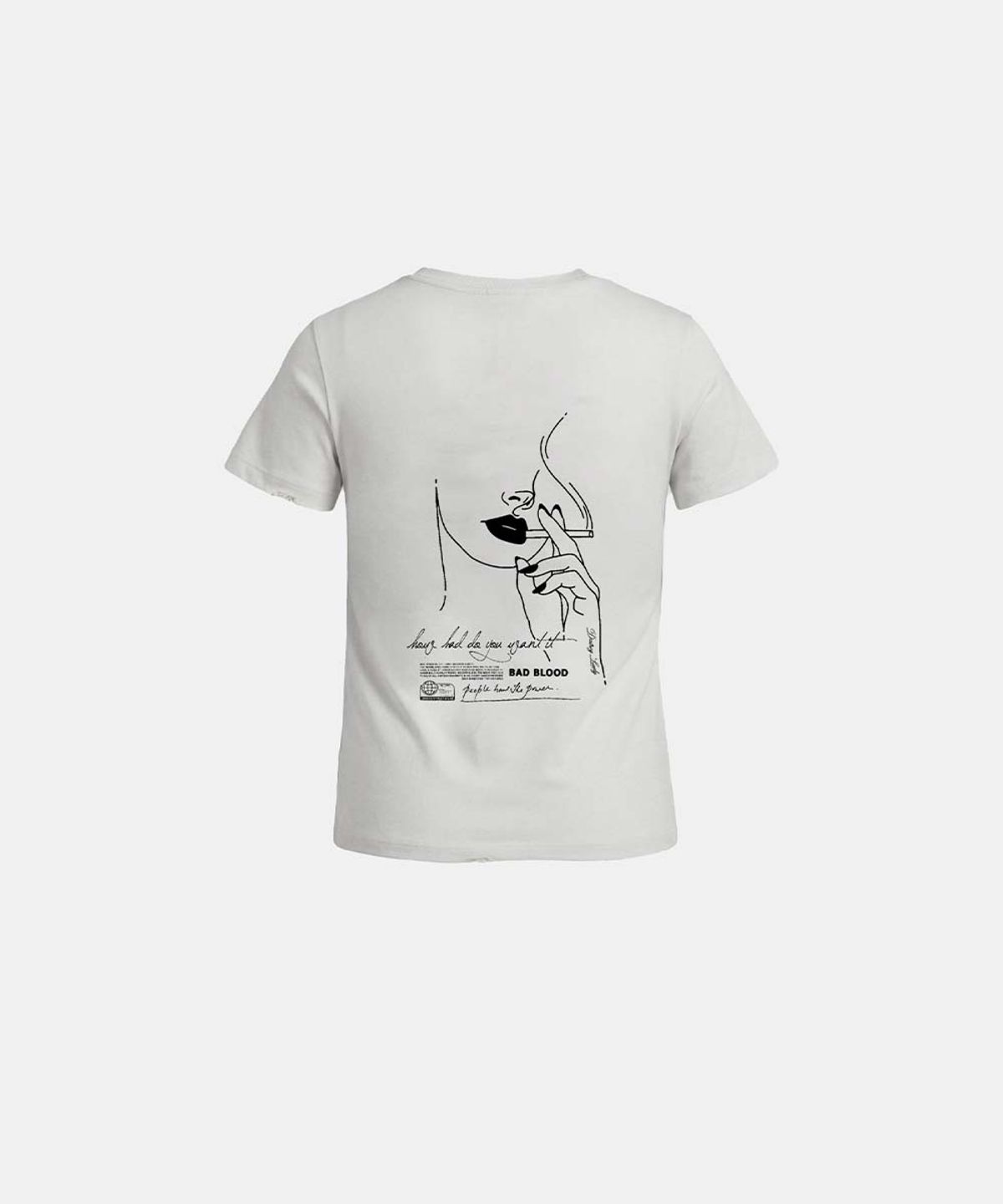 배드블러드(BADBLOOD) Lonely Girl Short Sleeve T-Shirt - White