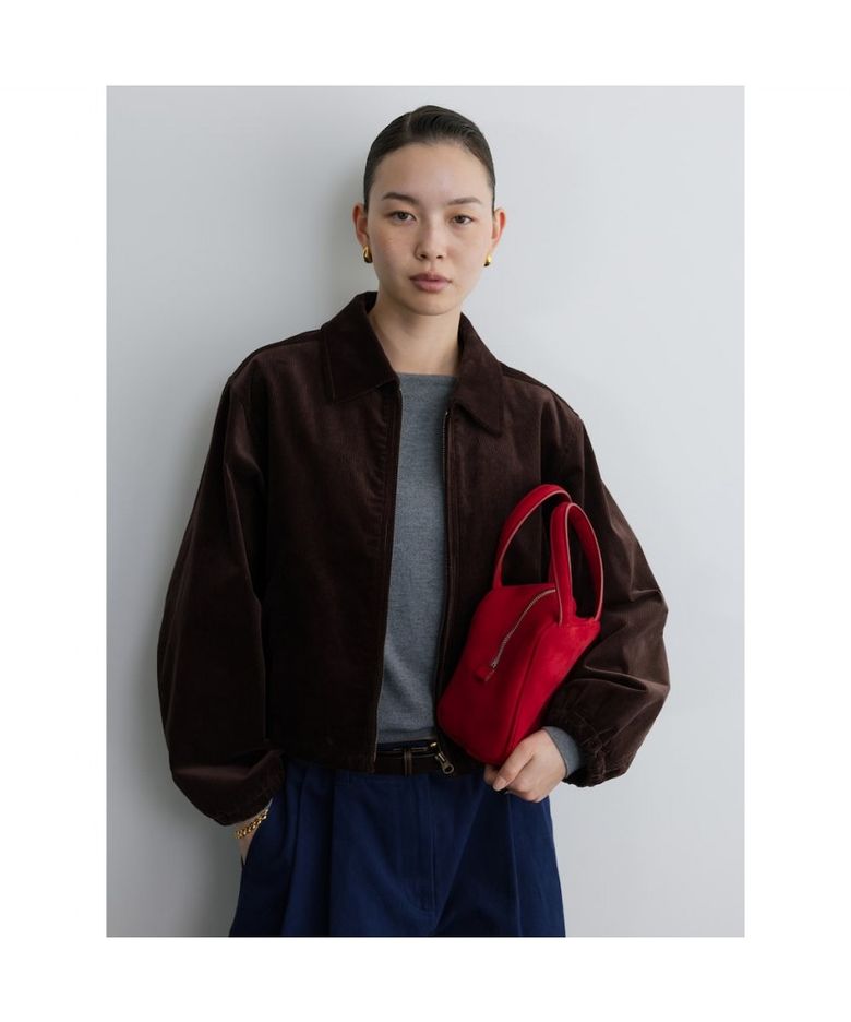 Corduroy Crop Blouson  Brown (TA5739A04D)
