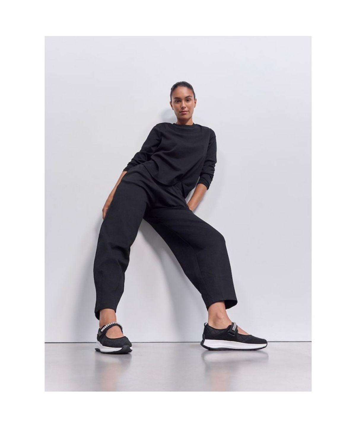 핏플랍(FITFLOP) [F모드] 여성 크리스탈 스트랩 퀼티드 메리제인  블랙
