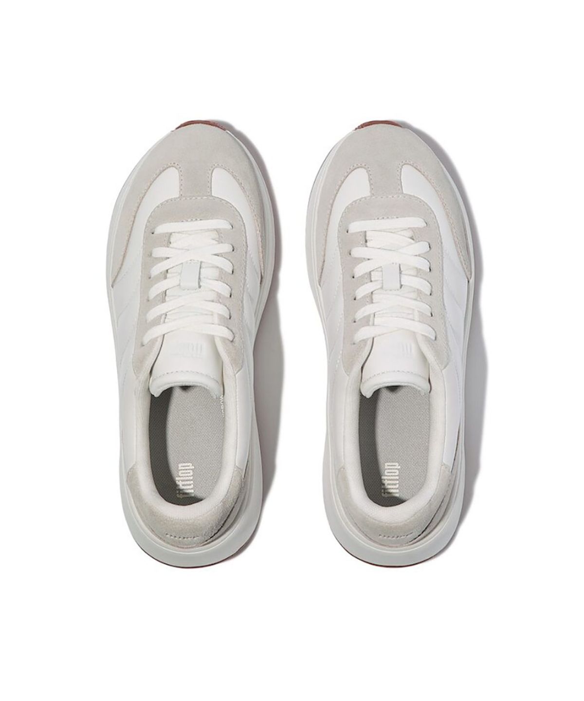 핏플랍(FITFLOP) [F-모드] 여성 웨이브 레더/스웨이드 스니커즈 - 어반 화이트 (FT59K2N151)