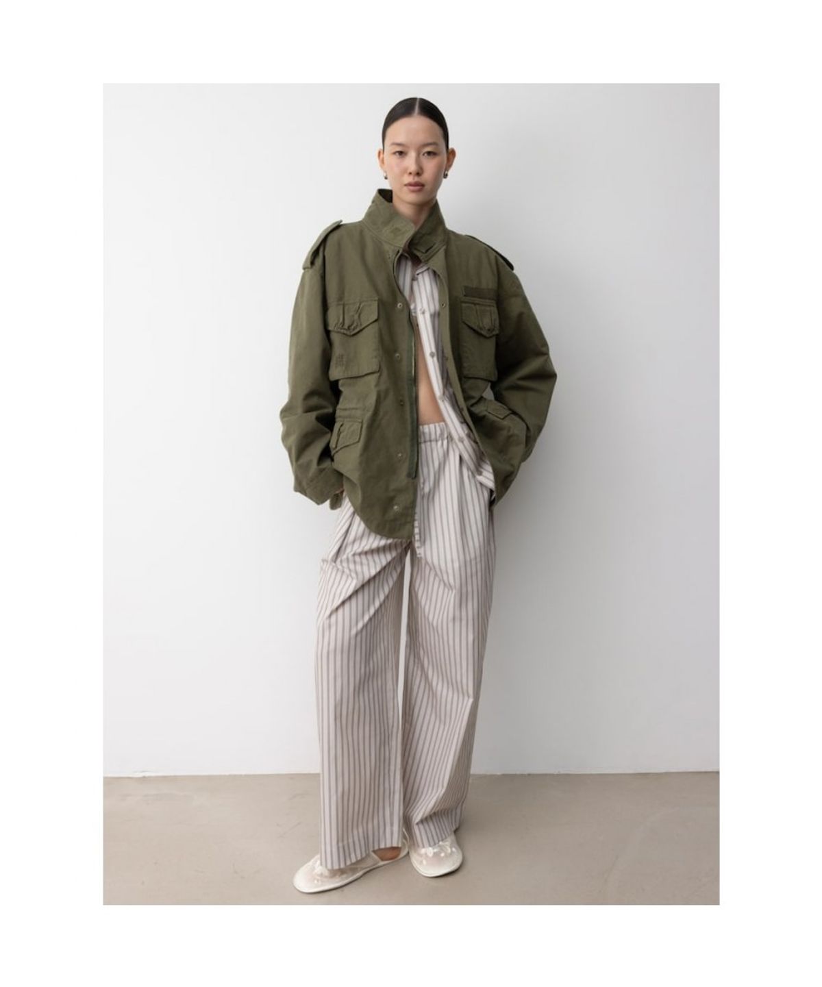 디애퍼처(THE APERTURE) Sidogras Pajamas Pants  Beige (TA5721A14A)