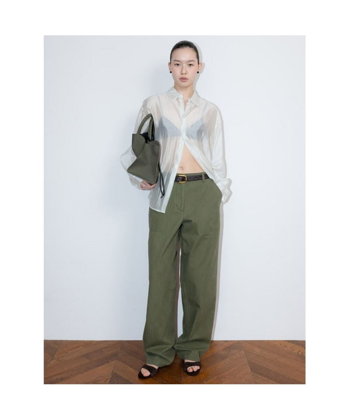 디애퍼처(THE APERTURE) Ralph Baggy Pants  Khaki (TA6221A08H)