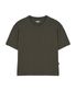 솔리드 크롭 반팔 티셔츠 (올리브 그린)