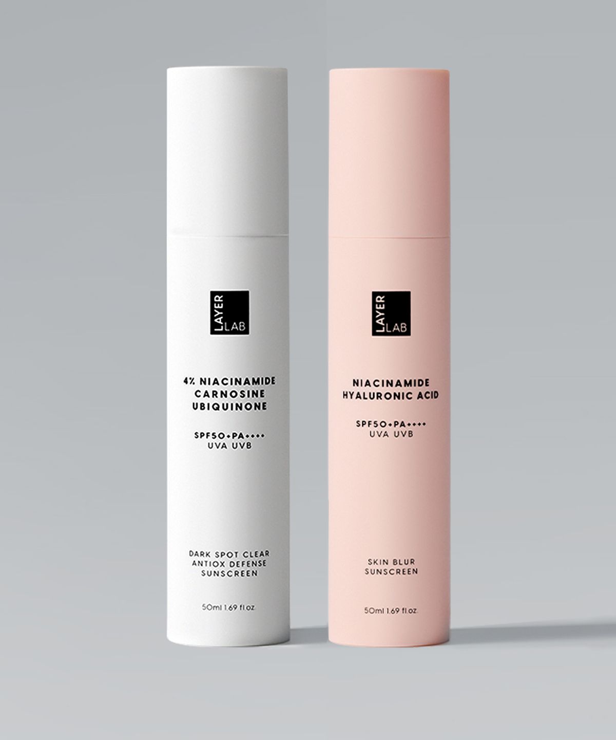 레이어랩(LAYERLAB) 트리플 클리어 선크림 50ml + 히알루 블러 선크림 50ml 듀오 SPF 50+, PA++++