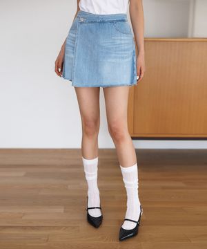 연청 데님 랩 쇼츠