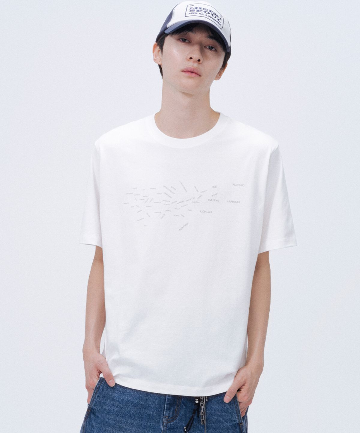 미세키서울 맨(MISEKISEOUL MEN) Travel step short sleeve WHITE