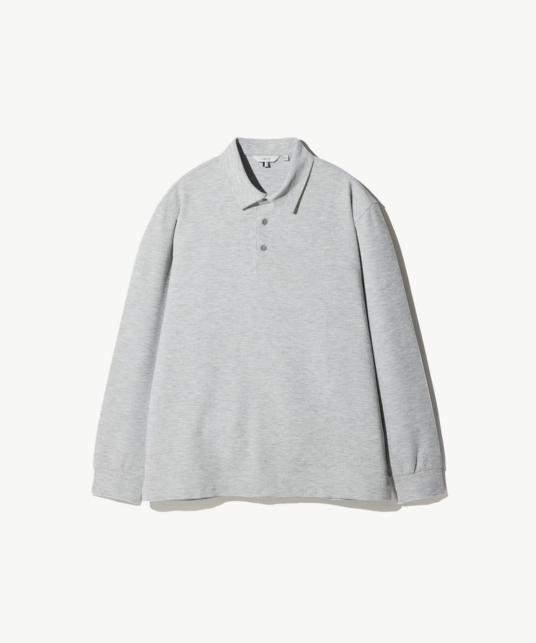 DIEMS 리플조직 카라 티셔츠_그레이 (클래식핏)_DTSXZ04CSG