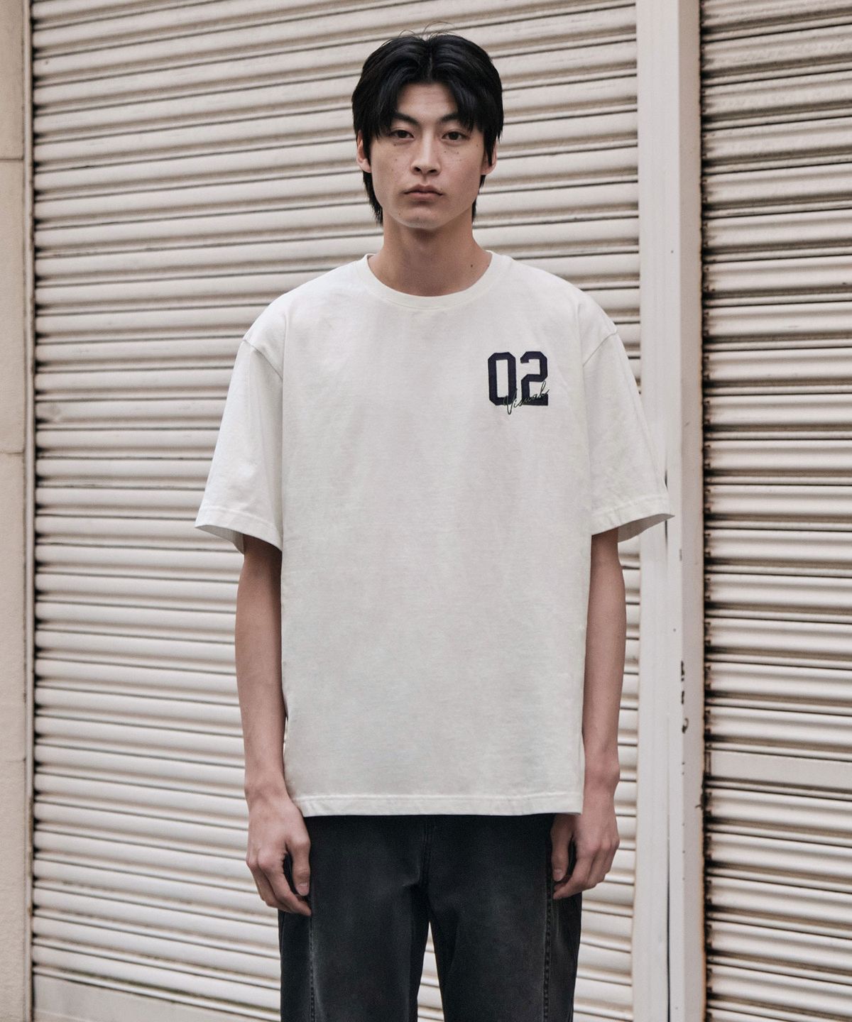 에스티코(STCO) VIBE SHIFT 피그먼트 빈티지 그래픽 반팔 티셔츠_화이트 (오버핏)_DTSXB65OSW