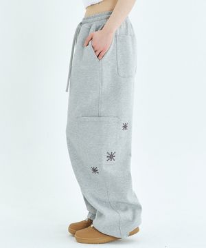 커브드 트레이닝 팬츠-다크 그레이