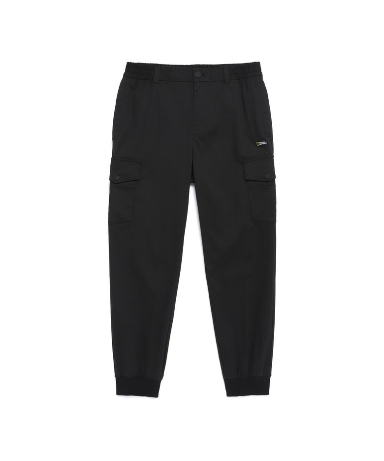N262MPT020 세미오버핏 조거 카고 팬츠 BLACK