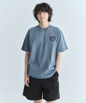 라운드 C.GRAPHY 피그먼트 빅오버핏 반소매 티셔츠-그레이시 블루