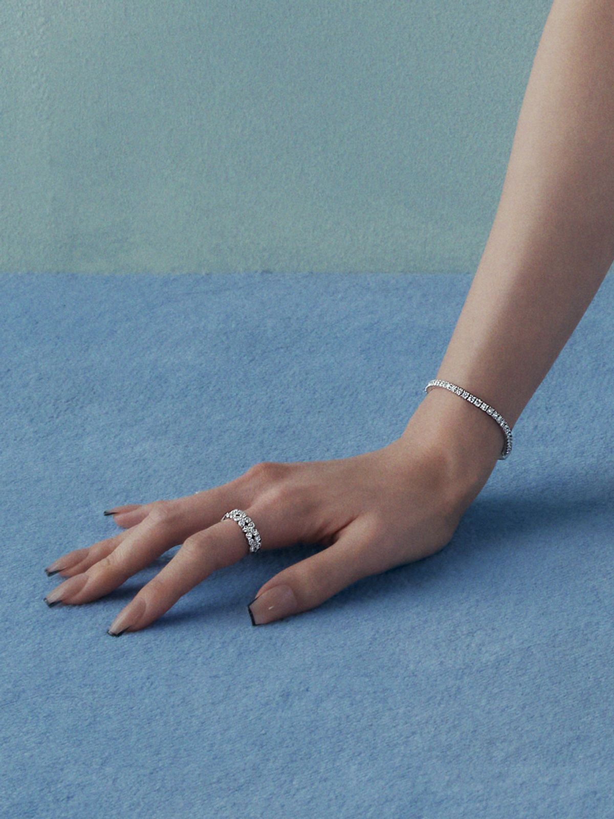 스톤헨지(STONEHENGE) VELA 14K 화이트골드 반지 SA26AB7F